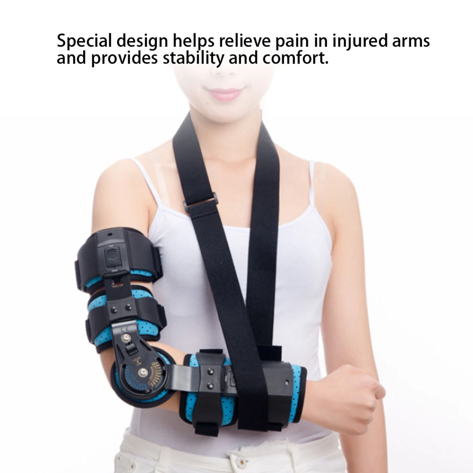 Adjustable Elbow Brace Fixation Sling Orthosis Protector Recovery Support for Right Arm Elbow Fixation Elbow Support Elbow Brace