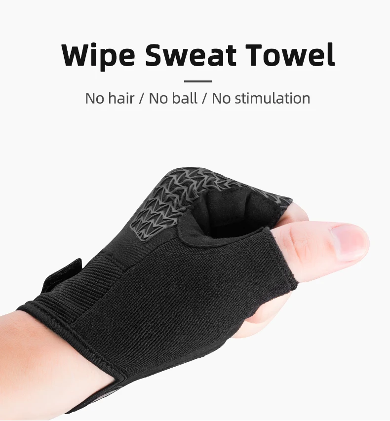 ROCKBROS Cycling Gloves SBR Pad Breathable Fingerless Gloves Shock Absorbtion Non-Slip Bicycle Gloves MTB Silicone Palm Rest