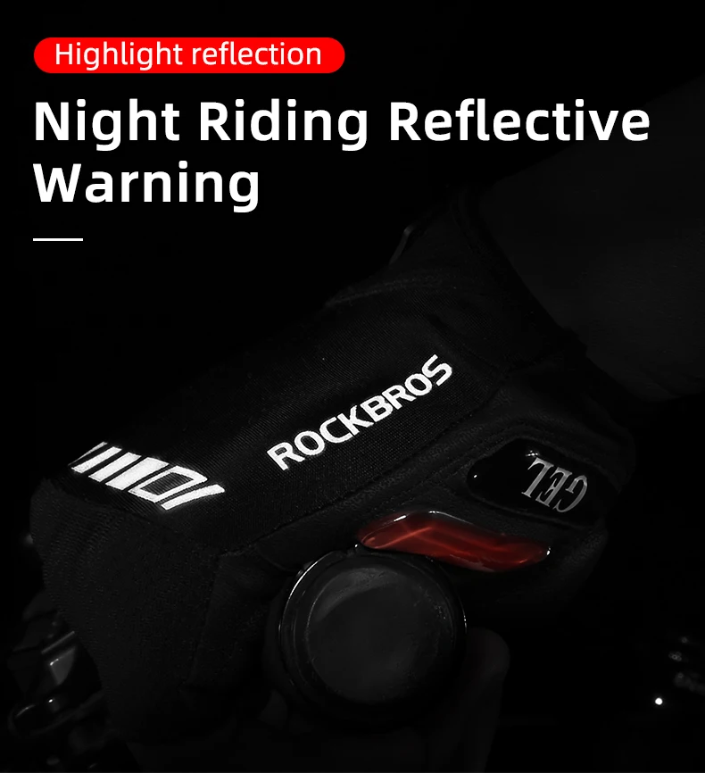 ROCKBROS Cycling Gloves SBR Pad Breathable Fingerless Gloves Shock Absorbtion Non-Slip Bicycle Gloves MTB Silicone Palm Rest