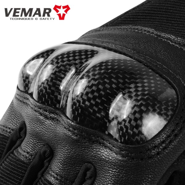 Summer Retro Half Finger Motorcycle Gloves Men Breathable Leather Fingerless Gloves Motocross Cycling Luvas Moto Guantes - Image 4