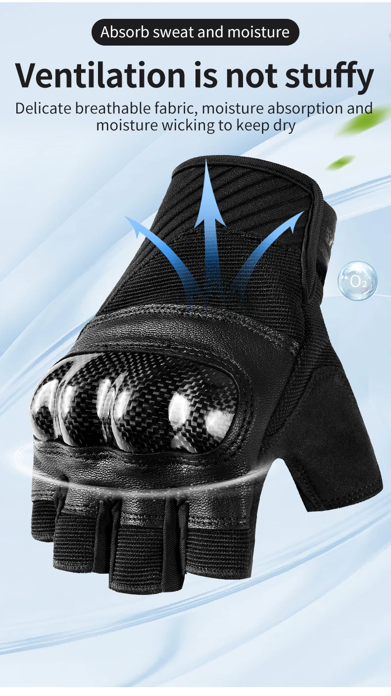 Summer Retro Half Finger Motorcycle Gloves Men Breathable Leather Fingerless Gloves Motocross Cycling Luvas Moto Guantes