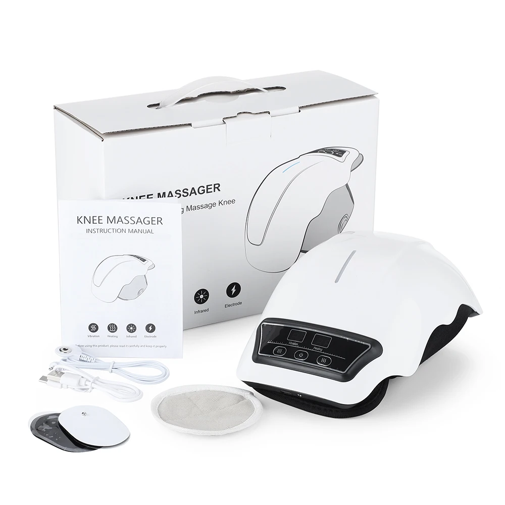 Wireless Knee Massager Electric Heating Kneepad Red Light Knee Care Vibration Massage Hot Compress Airbag Wrap Leg Relaxation