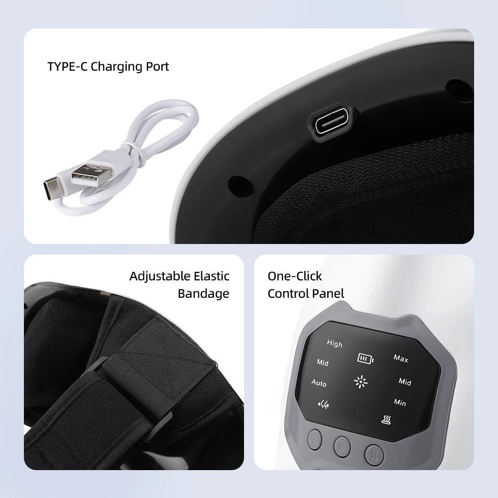 Wireless Knee Massager Electric Heating Kneepad Red Light Knee Care Vibration Massage Hot Compress Airbag Wrap Leg Relaxation