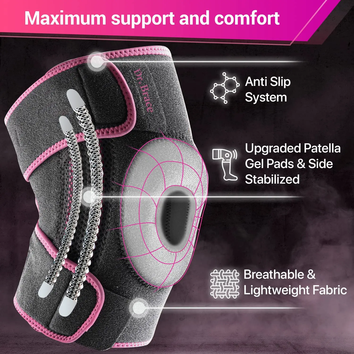 1pcs knee brace, hiking, outdoor running, cycling, men's and women's non slip spring support knee joint protection equipment