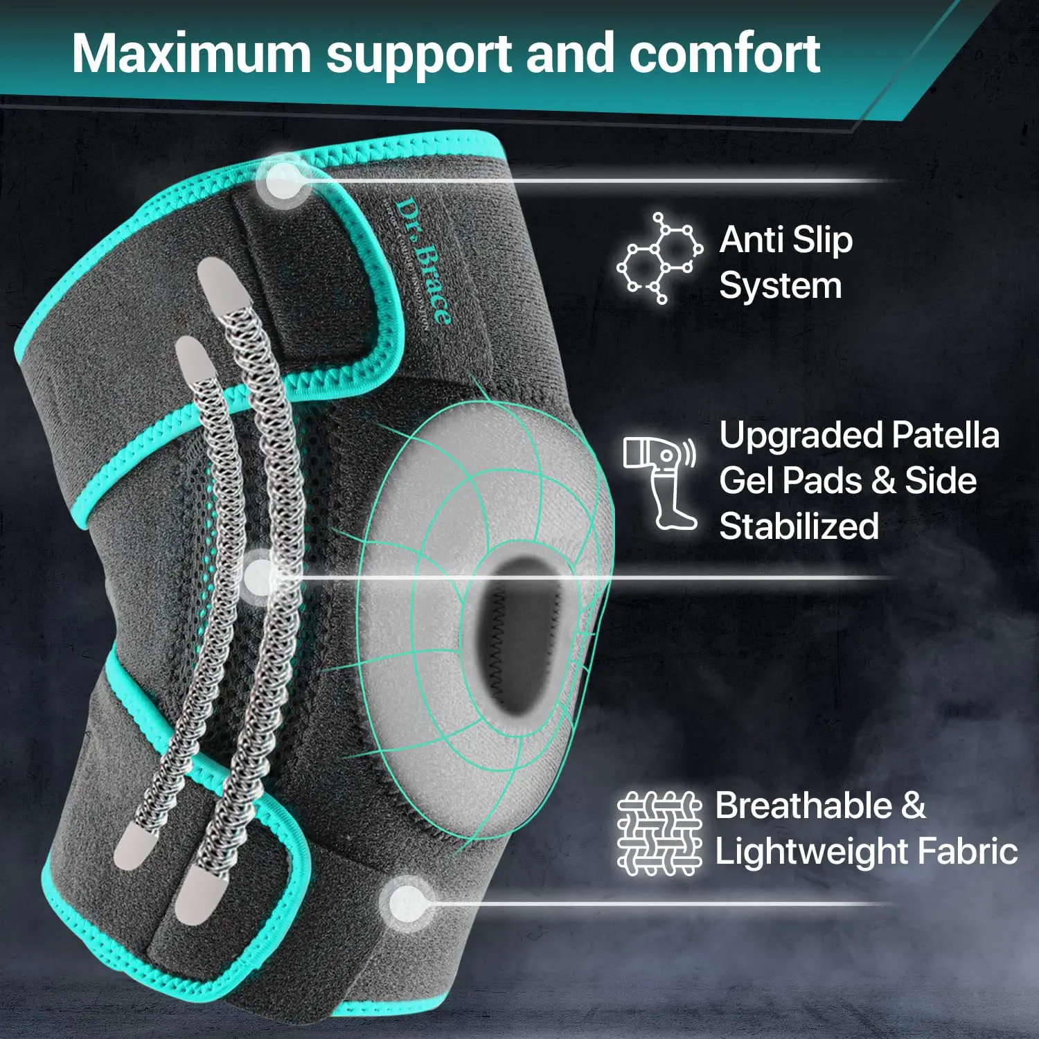 1pcs knee brace, hiking, outdoor running, cycling, men's and women's non slip spring support knee joint protection equipment