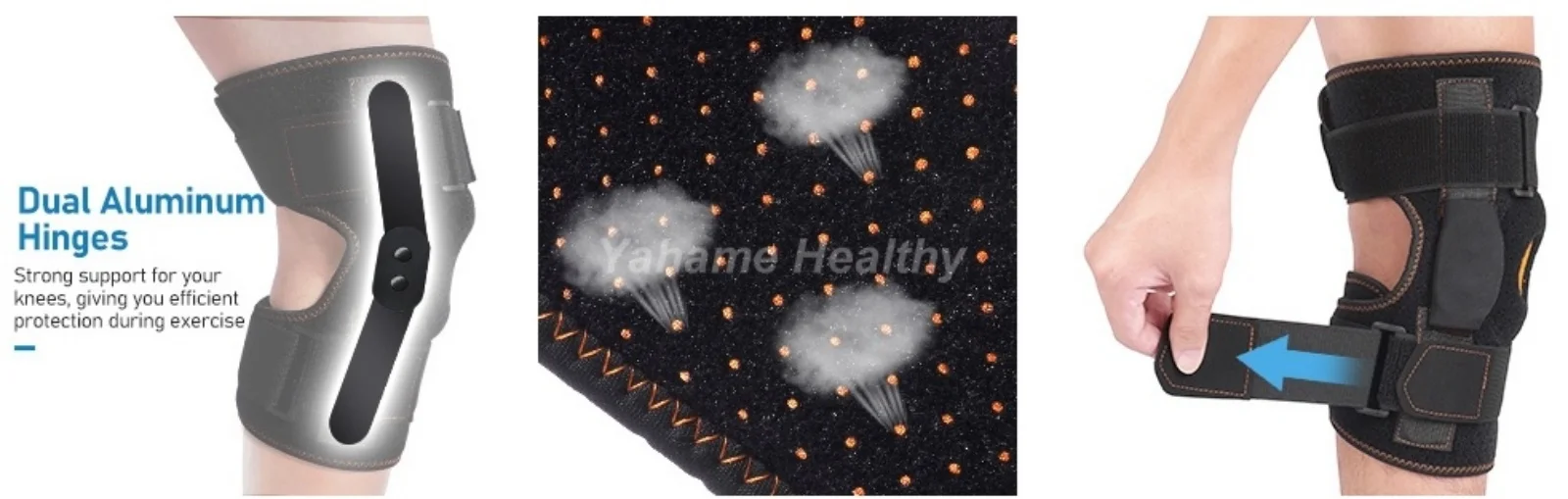 1PC Orthopedic Knee Pad Brace Pain Relief Support Compression Hinged Knee Protector Strap Tendon Ligament Meniscus for Men Women