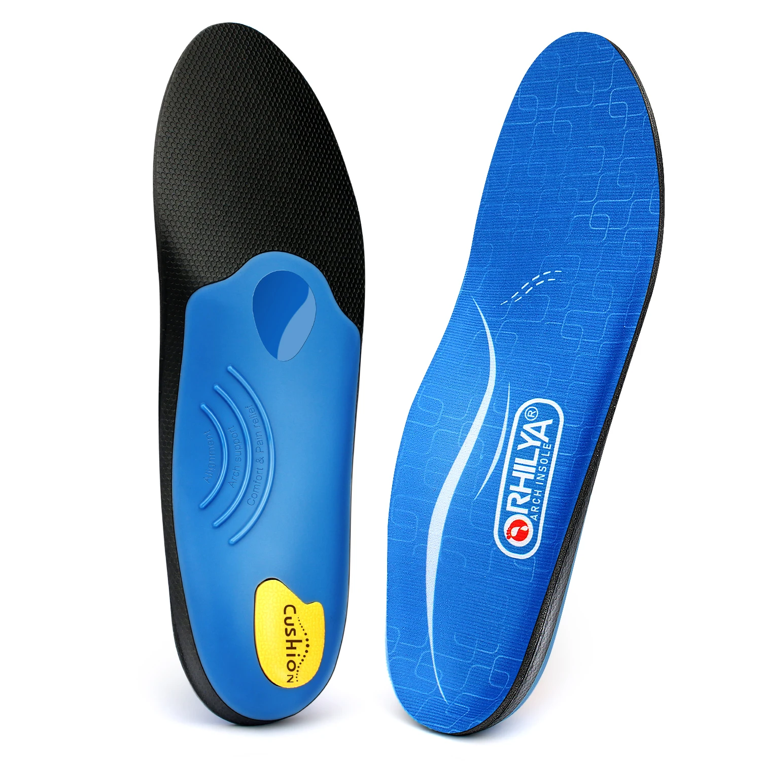 Flat Feet Template Arch Support Orthopedic Insoles,Men Women Plantar Fasciitis Heel Pain Orthotics Insoles Sneakers Shoe Inserts
