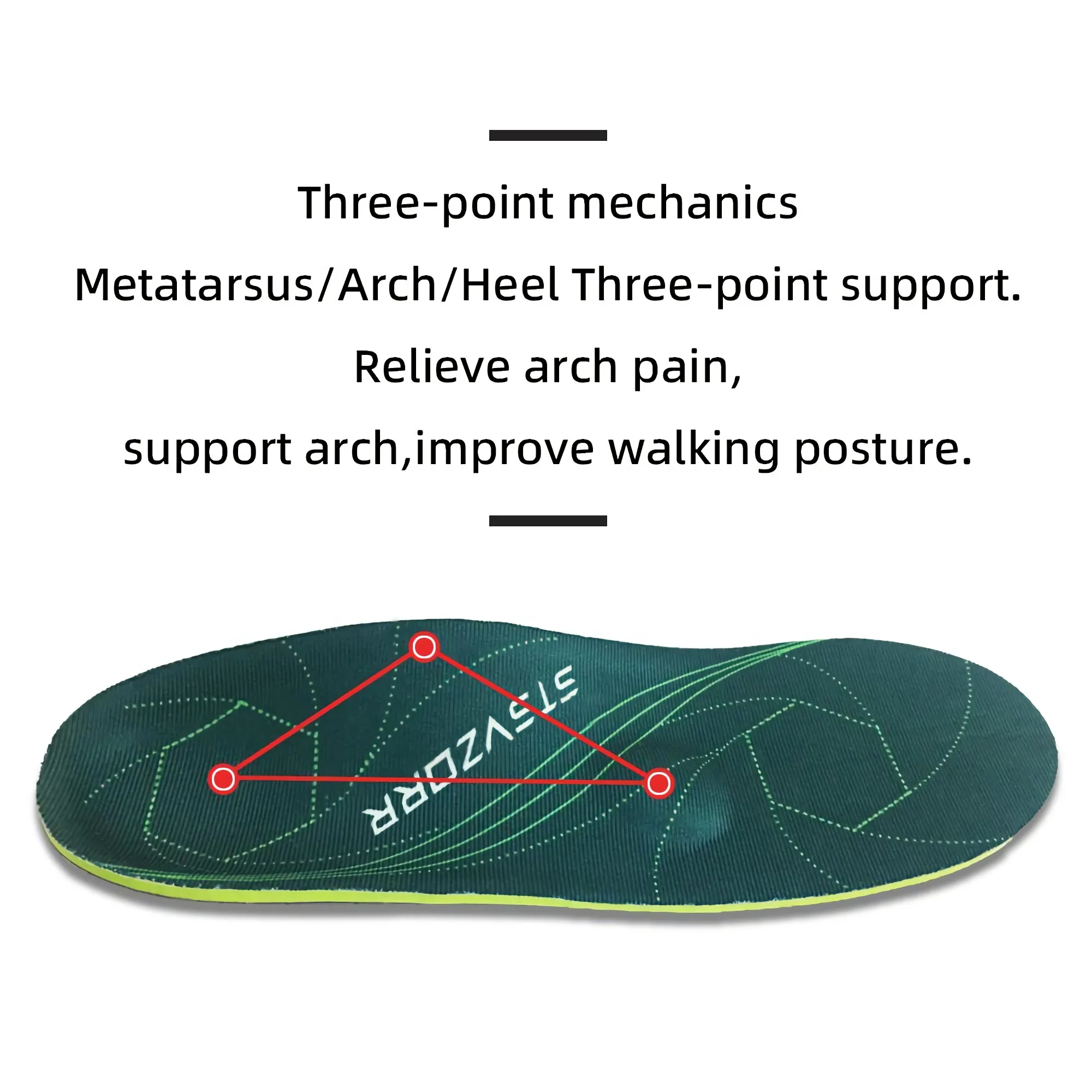 Flat Feet Template Arch Support Orthopedic Insoles,Men Women Plantar Fasciitis Heel Pain Orthotics Insoles Sneakers Shoe Inserts