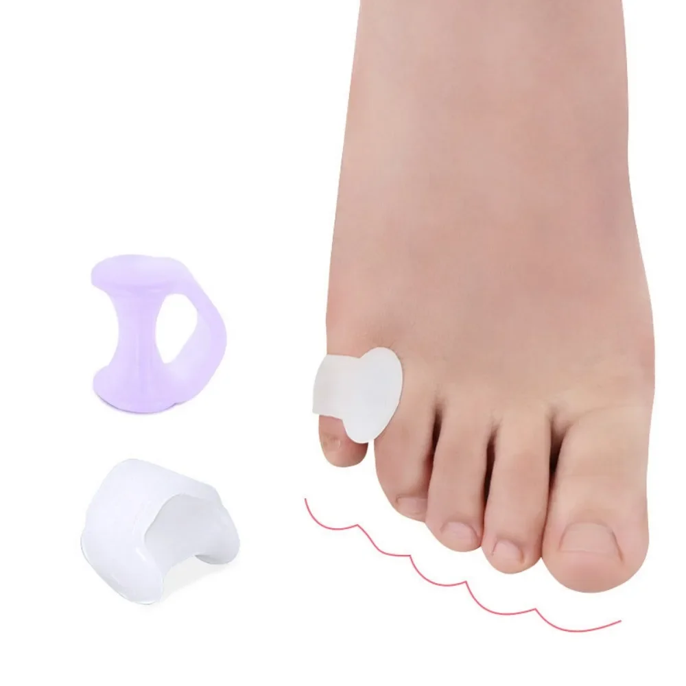 2pcs Silicone Toe Separator Finger Feet Care Protector Gel Toe Orthopedic Bunion Hallux Valgus Corrector Pedicure Spacer Yoga