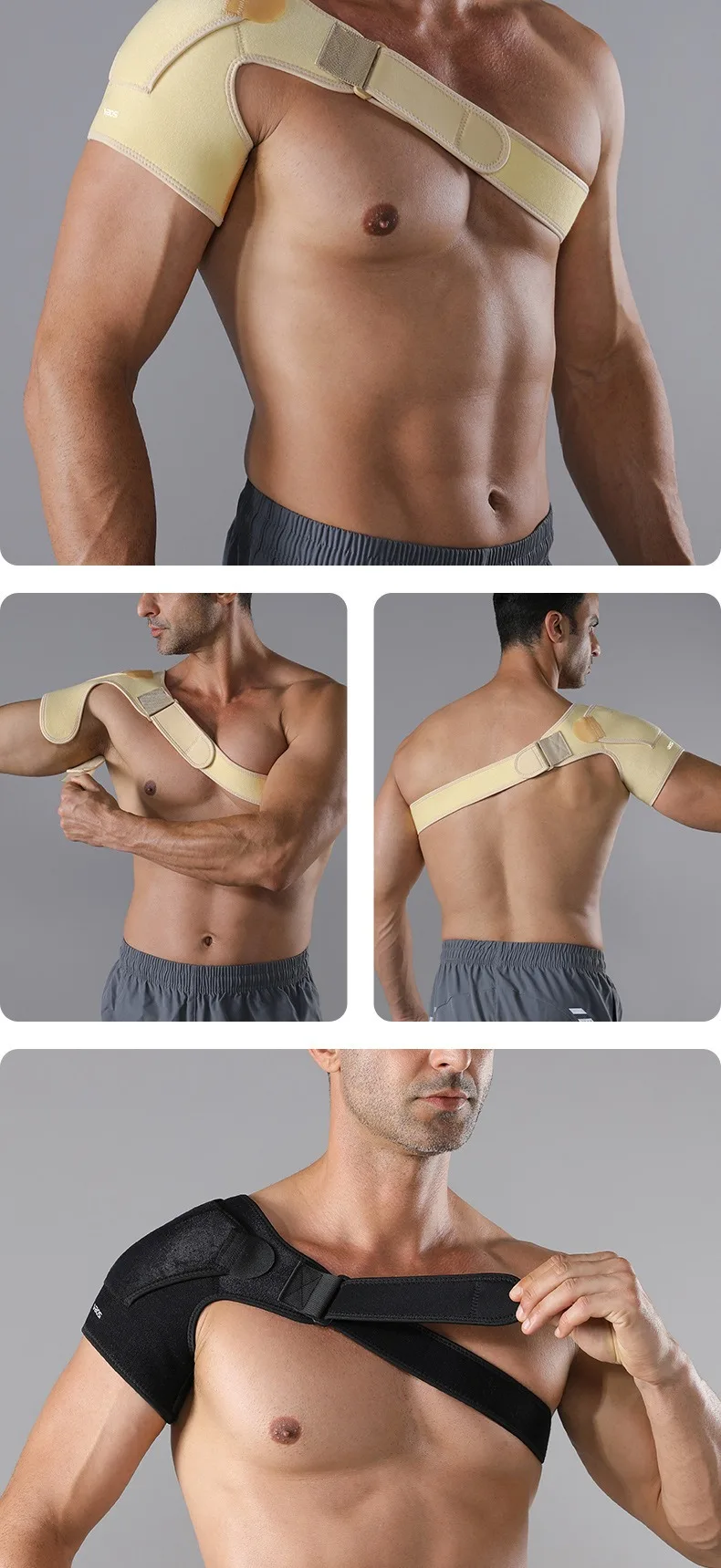 Shoulder Support Brace with Pressure Pad for Men Women, Adjustable Shoulder Brace for Torn Rotator Cuff, Tendonitis, Dislocation