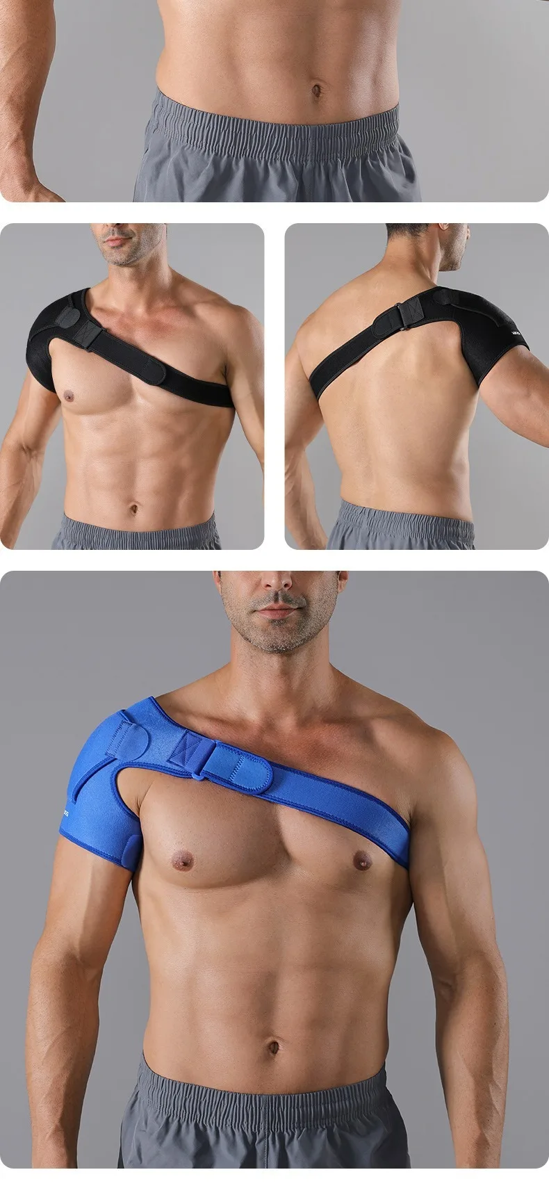 Shoulder Support Brace with Pressure Pad for Men Women, Adjustable Shoulder Brace for Torn Rotator Cuff, Tendonitis, Dislocation