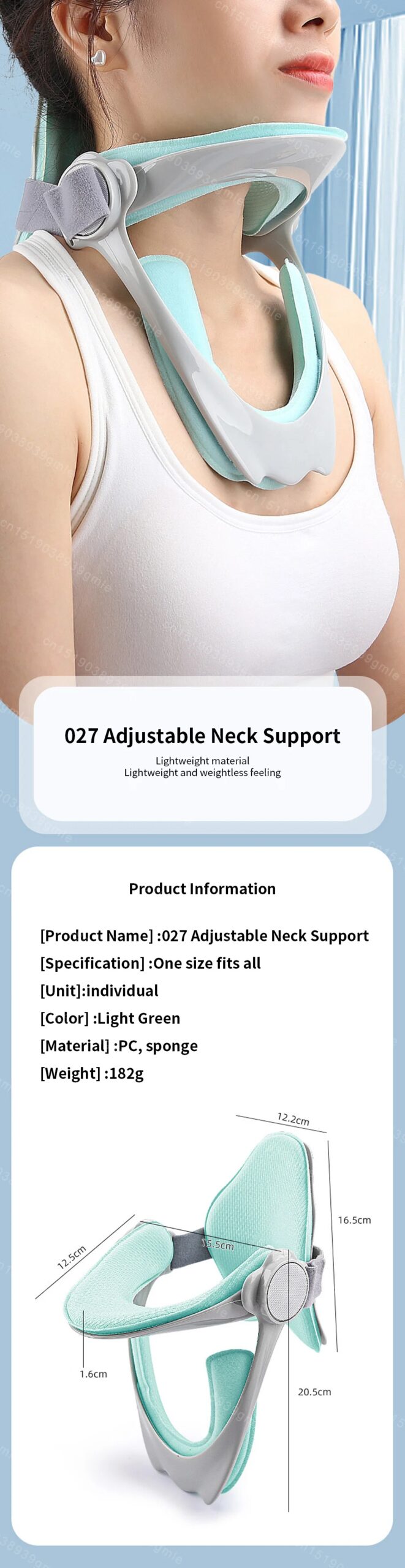 Neck Support Cervical Brace Adjustable Orthopedic Cervical Traction Device Collar Relief Spine Pressure Neck Support Breathable