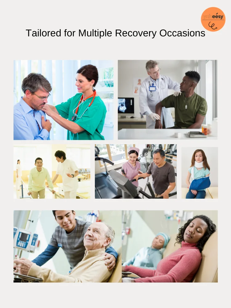 Post Surgery Recovery T-Shirt with Front Zipper, Antibacterial, For Shoulder, Chest, Surgery, Elderly Care, Easy Wear, Daily