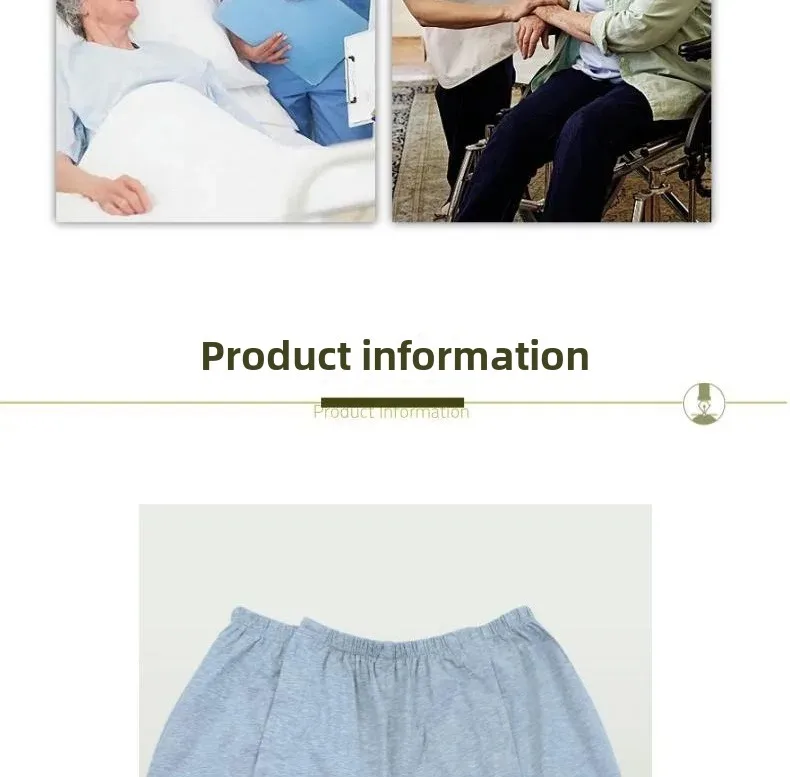 Easy-To-Wear Detachable Orthopedic Surgery Hospital Bed Patient Shorts For Elderly Post-Surgery Full-Open Protection Short Pants
