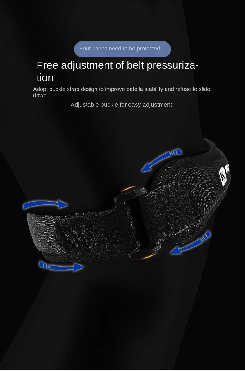 1PC Patella Kneecap Band Adjustable Silica Gel Knee Tendon Strap Protector Knee Pad Running Sports Cycling Gym Knee Support