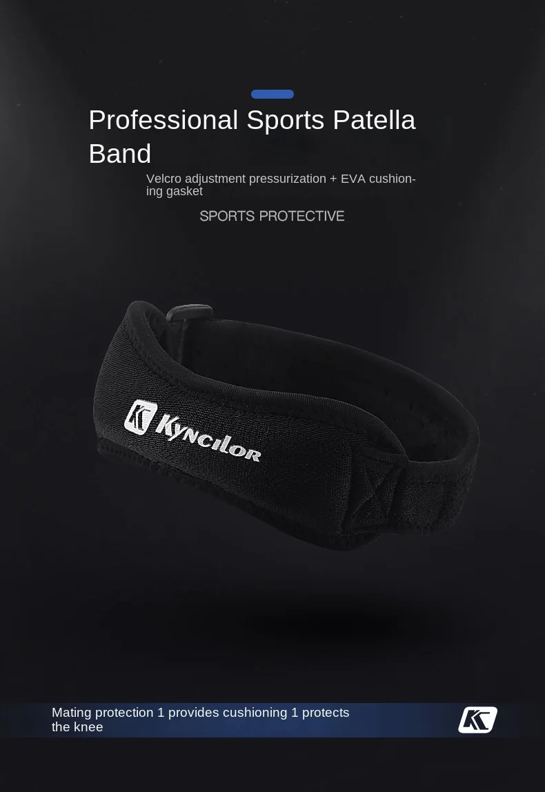 1PC Patella Kneecap Band Adjustable Silica Gel Knee Tendon Strap Protector Knee Pad Running Sports Cycling Gym Knee Support