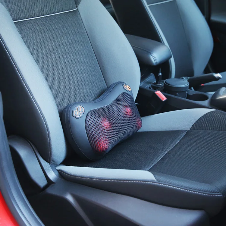 Neck massager kneading massage hot compress back and waist in-vehicle home small Cervical spine massage pillow