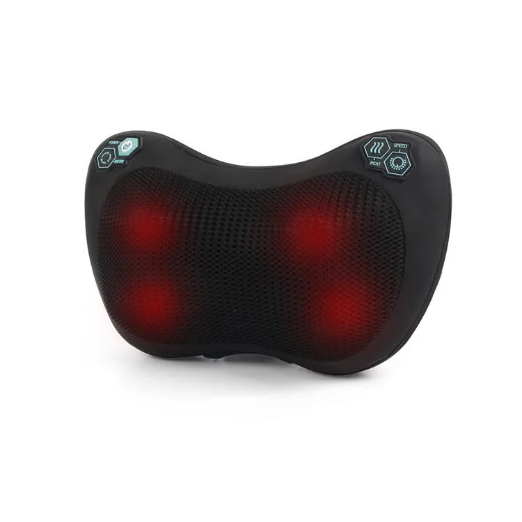 Neck massager kneading massage hot compress back and waist in-vehicle home small Cervical spine massage pillow