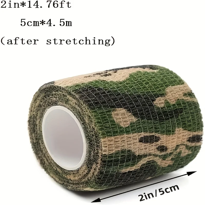 6/12 rolls of camouflage self-adhesive tape, non-woven cohesive bandage wraps, pet bandages, camouflage camouflage tape