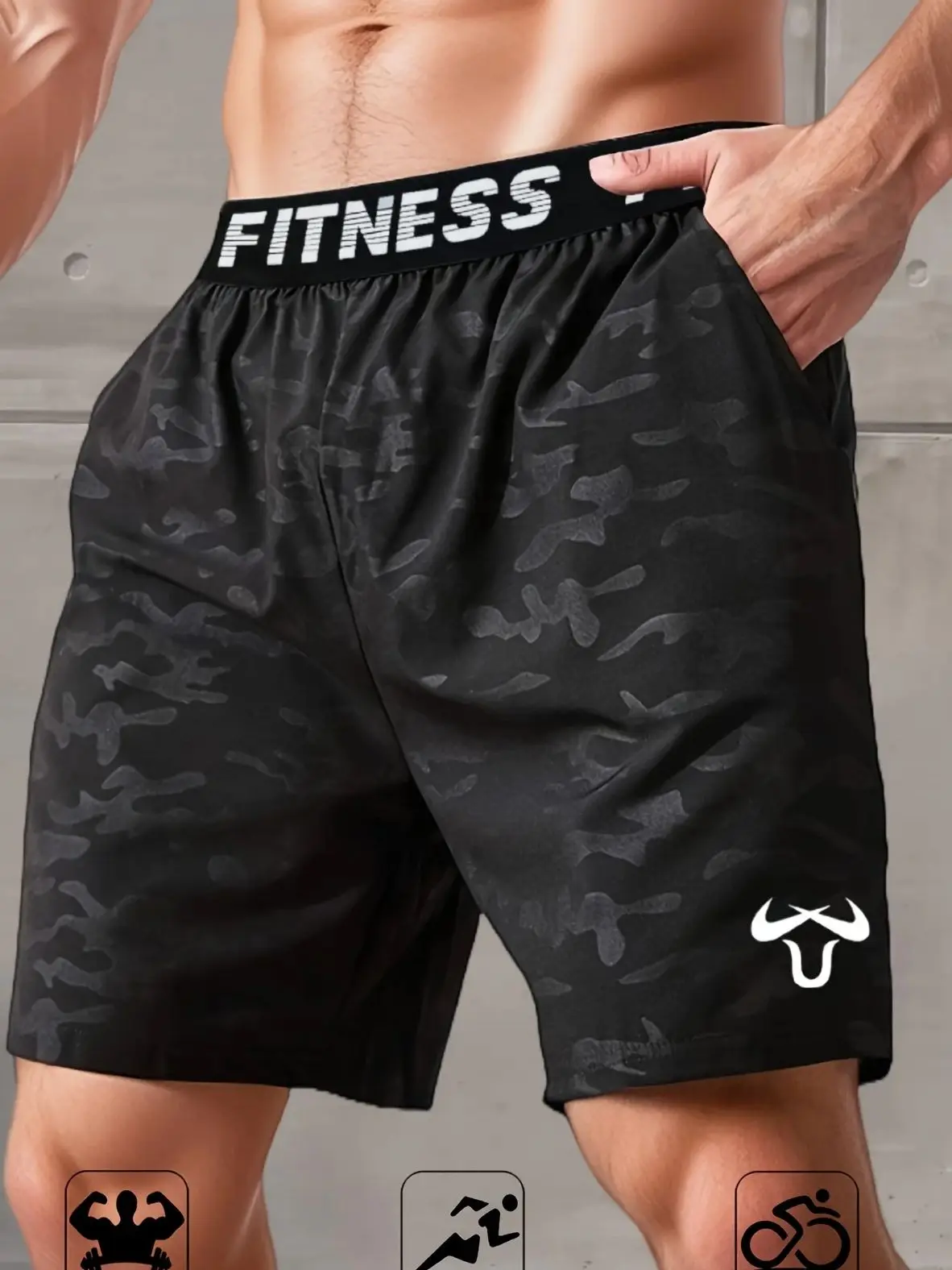 Men's sports shorts, quick drying training shorts