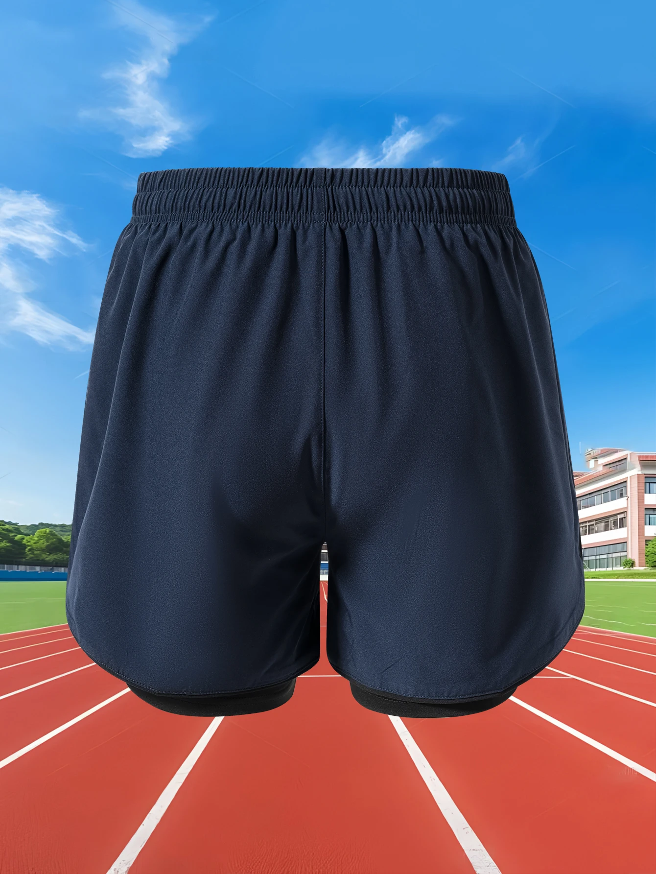 Summer Men Running Shorts Fitness Gym Training 2 in 1 Sports Shorts Quick Dry WorkoutJogging Double Deck Shorts