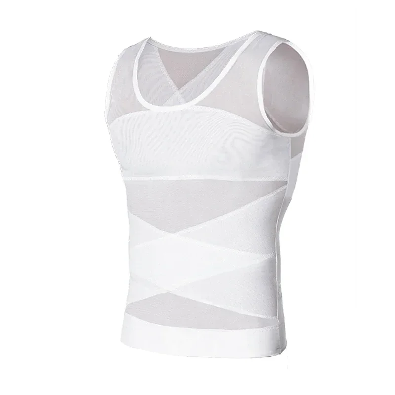 Men Fitness Clothes Compression Sports Vest Tight Base Layer Sleeveless Shirt Mesh Tops Singlet Sweatshirt Sportswear Activewear