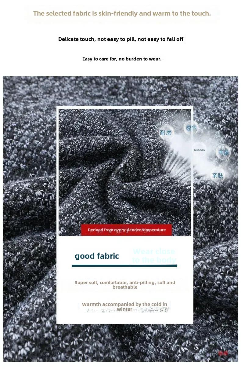 Knitzip-up Cardigan Men's Autumn/winter Thickened Sweater For Middle-aged Elderly Father Thickened Jacket Clearance Sale