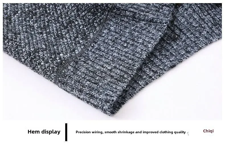 Knitzip-up Cardigan Men's Autumn/winter Thickened Sweater For Middle-aged Elderly Father Thickened Jacket Clearance Sale