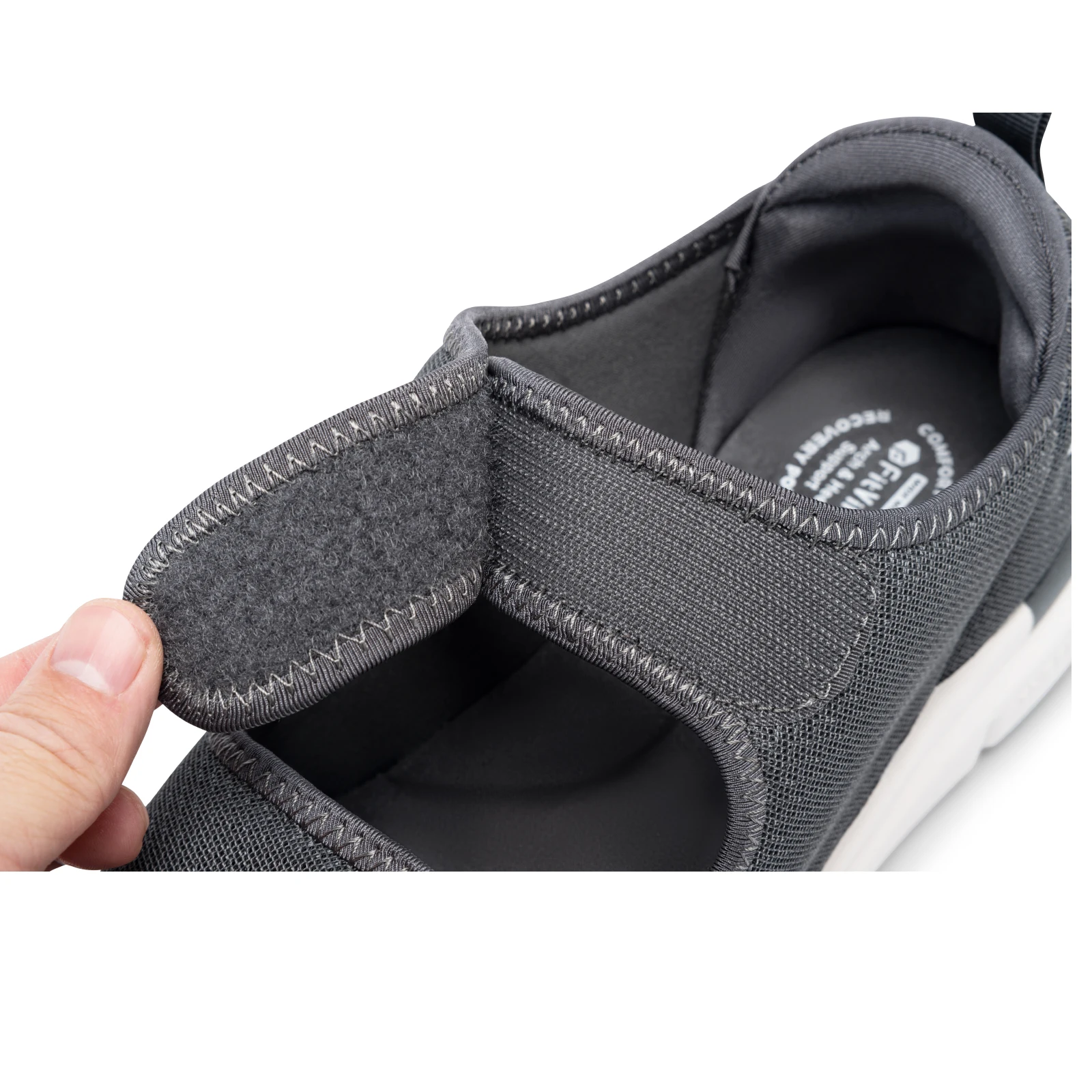 FitVille Men'S Sandals Summer Flat Shoes Widened Elderly Casual Shoe Breathable Lightweight For Plantar Fasciitis Pain Relief