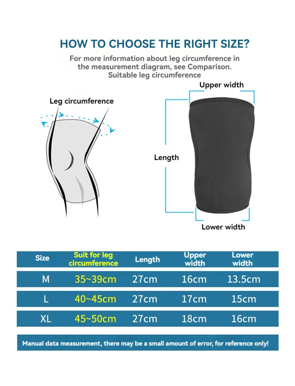 AOLIKES Rodilleras para levantamiento de pesas, rodilleras de neopreno premium de 7 mm de grosor para levantamiento de pesas para sentadillas, levantamiento de pesas y levantamiento de pesas