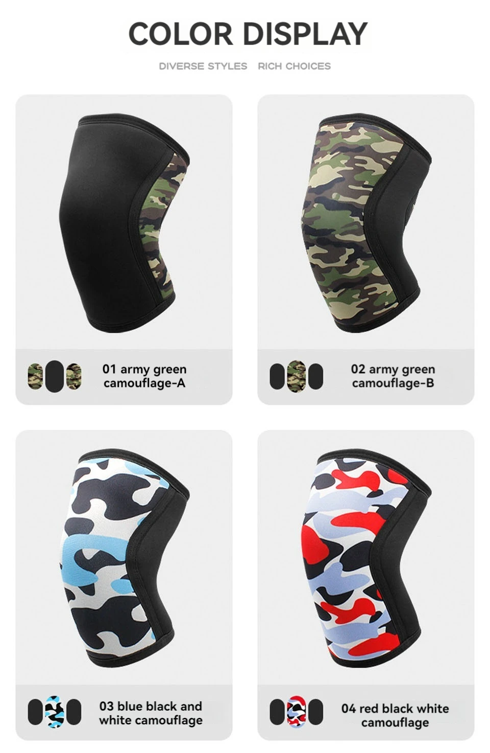 AOLIKES Rodilleras para levantamiento de pesas, rodilleras de neopreno premium de 7 mm de grosor para levantamiento de pesas para sentadillas, levantamiento de pesas y levantamiento de pesas