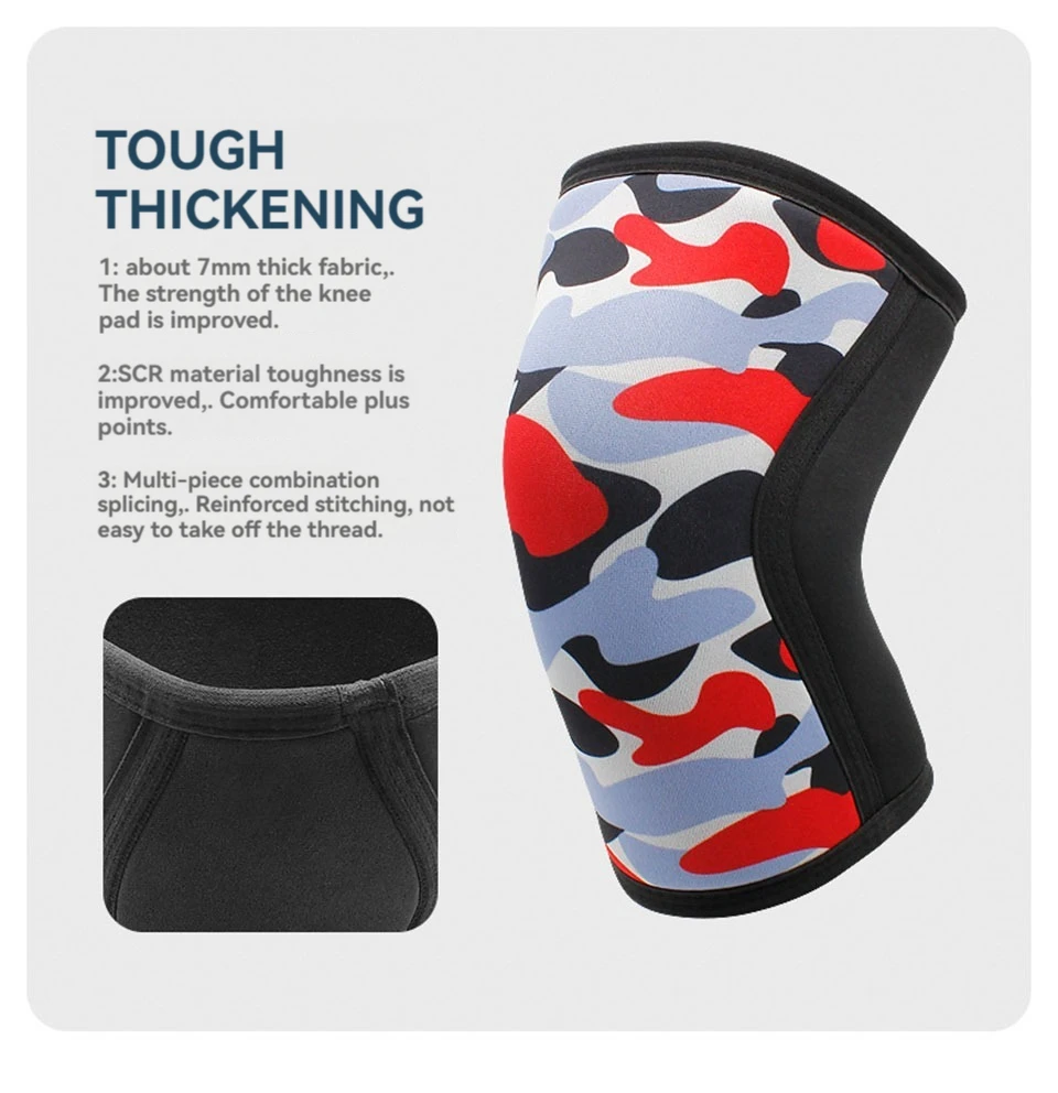 AOLIKES Rodilleras para levantamiento de pesas, rodilleras de neopreno premium de 7 mm de grosor para levantamiento de pesas para sentadillas, levantamiento de pesas y levantamiento de pesas