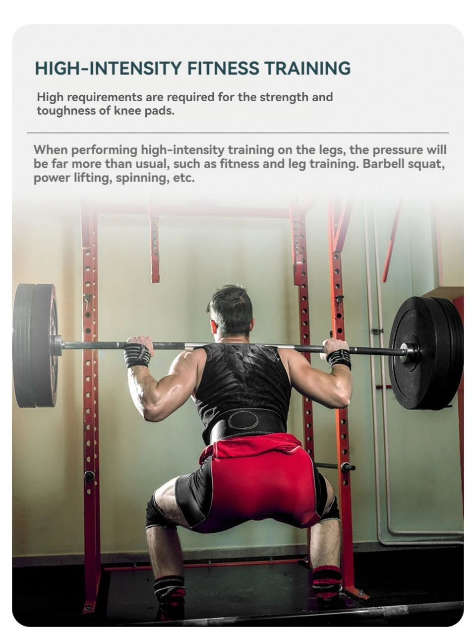 AOLIKES Rodilleras para levantamiento de pesas, rodilleras de neopreno premium de 7 mm de grosor para levantamiento de pesas para sentadillas, levantamiento de pesas y levantamiento de pesas