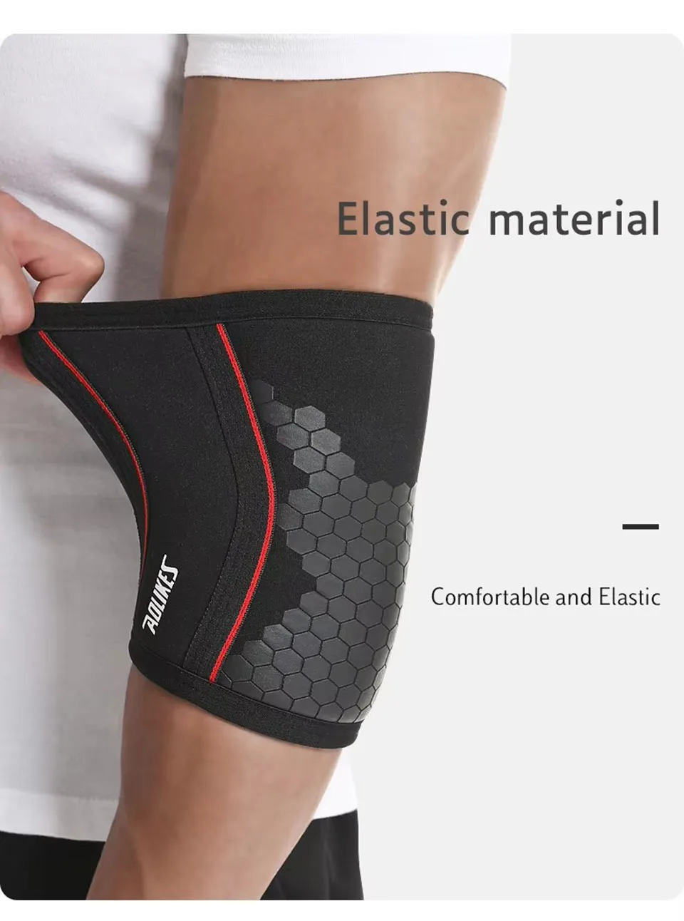 AOLIKES rodilleras de neopreno de 7mm para levantamiento de pesas (par) rodillera de compresión soporte para sentadillas Crossfit entrenamiento