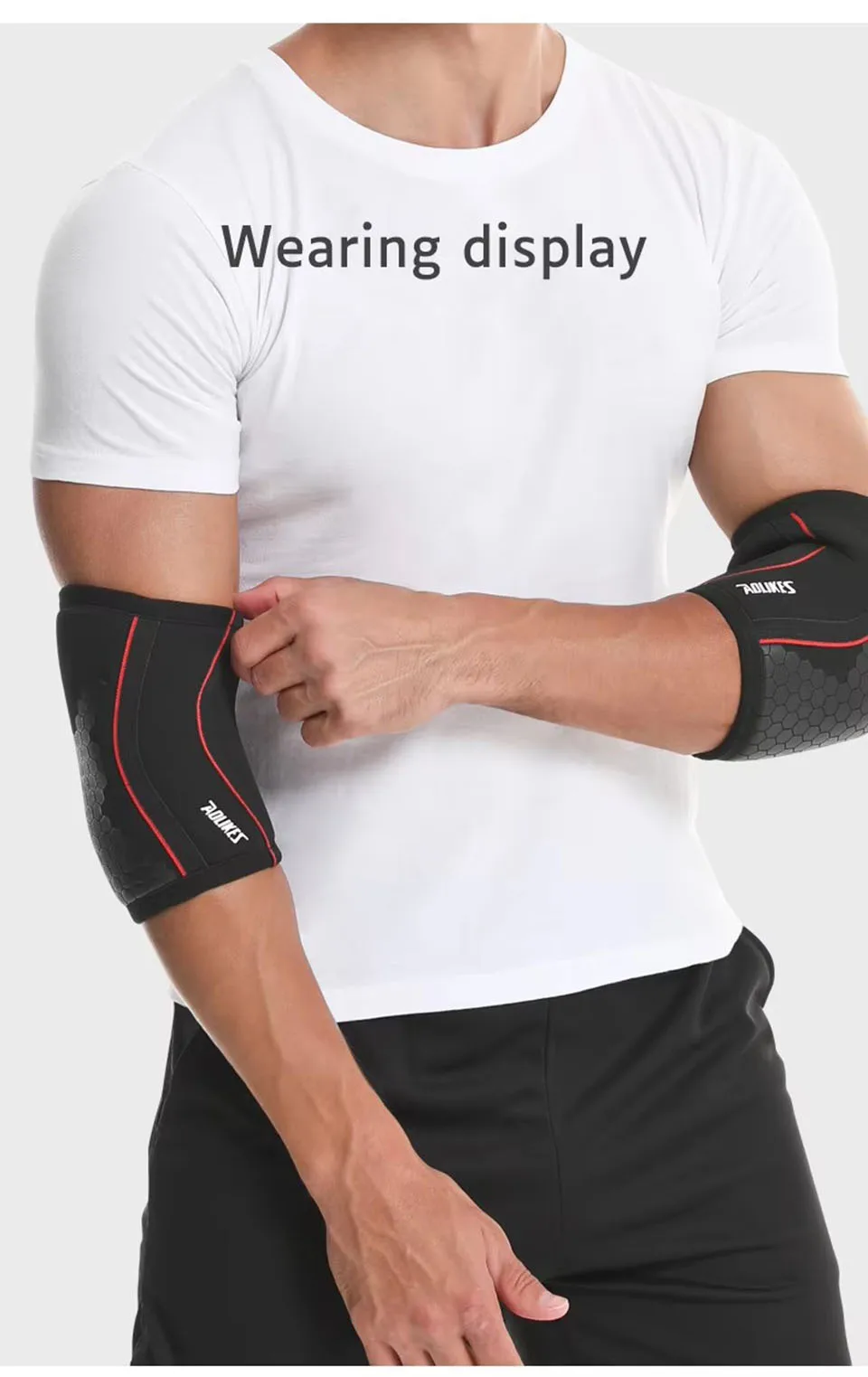 AOLIKES rodilleras de neopreno de 7mm para levantamiento de pesas (par) rodillera de compresión soporte para sentadillas Crossfit entrenamiento