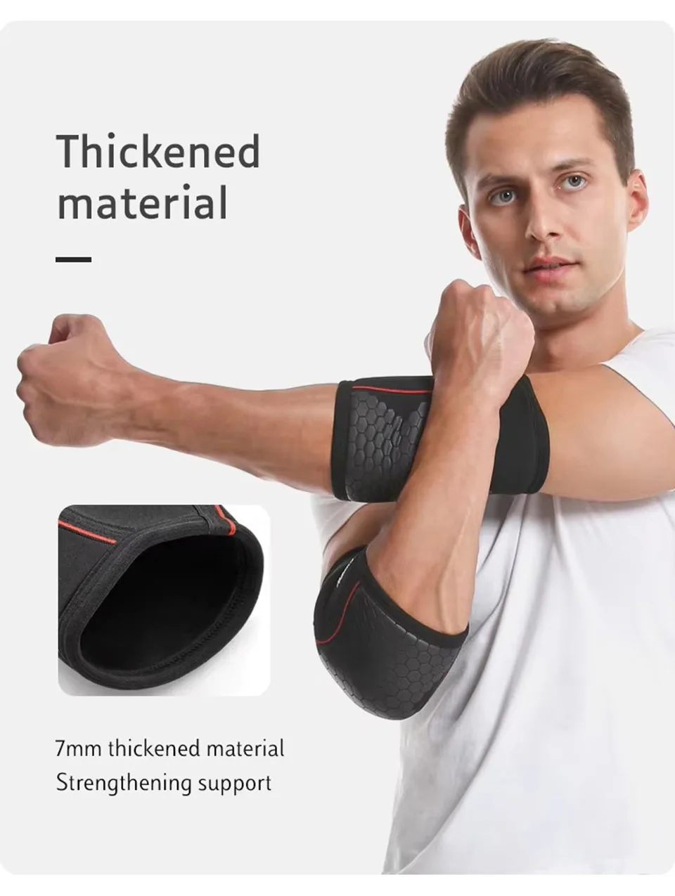 AOLIKES rodilleras de neopreno de 7mm para levantamiento de pesas (par) rodillera de compresión soporte para sentadillas Crossfit entrenamiento