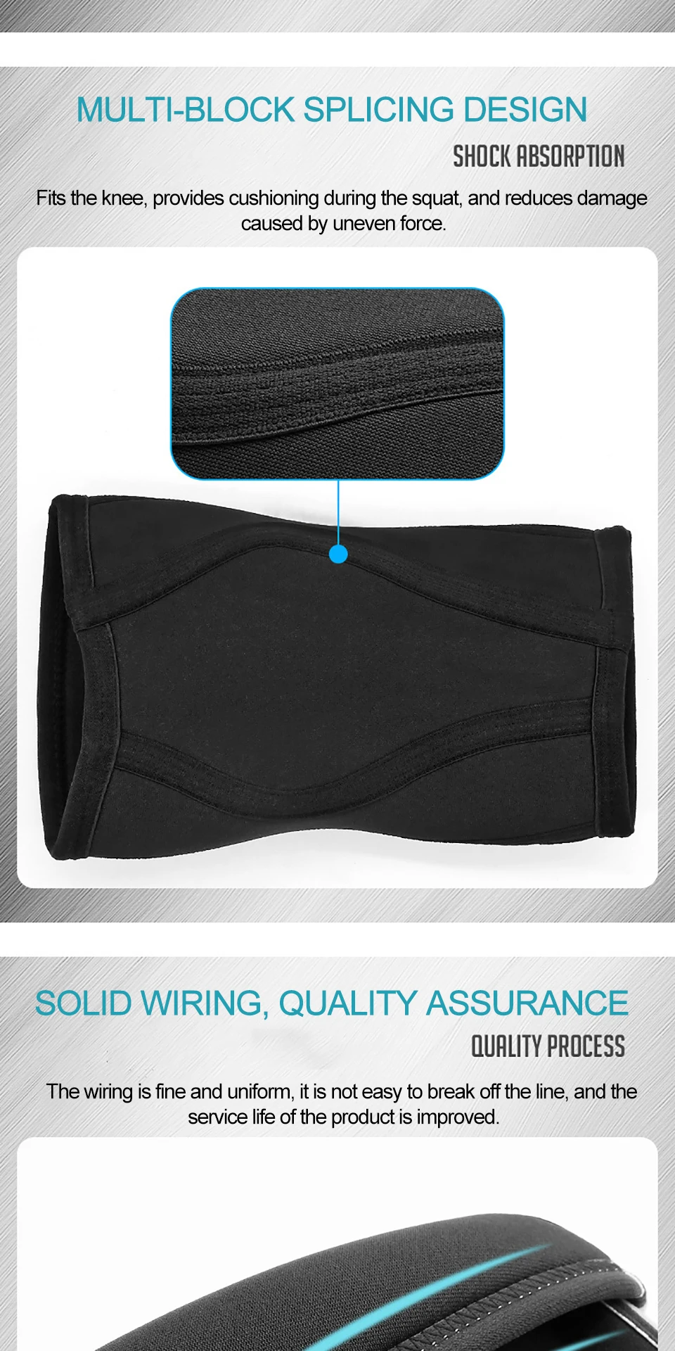 AOLIKES rodilleras de neopreno de 7mm para levantamiento de pesas (par) rodillera de compresión soporte para sentadillas Crossfit entrenamiento