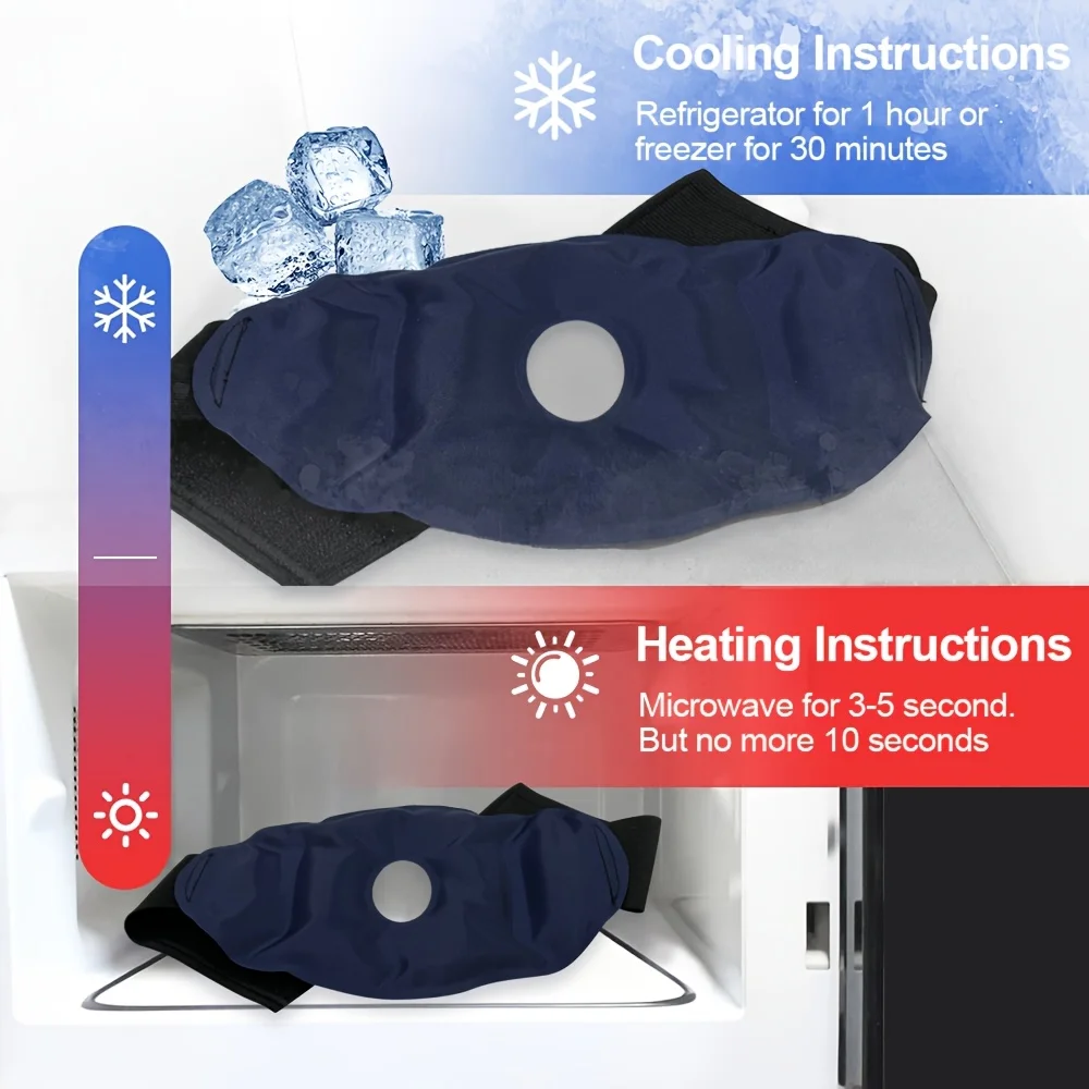 Rodillera de gel de nailon reutilizable para terapia fría/caliente, alivia el molestio y ayuda a la relajación del pie