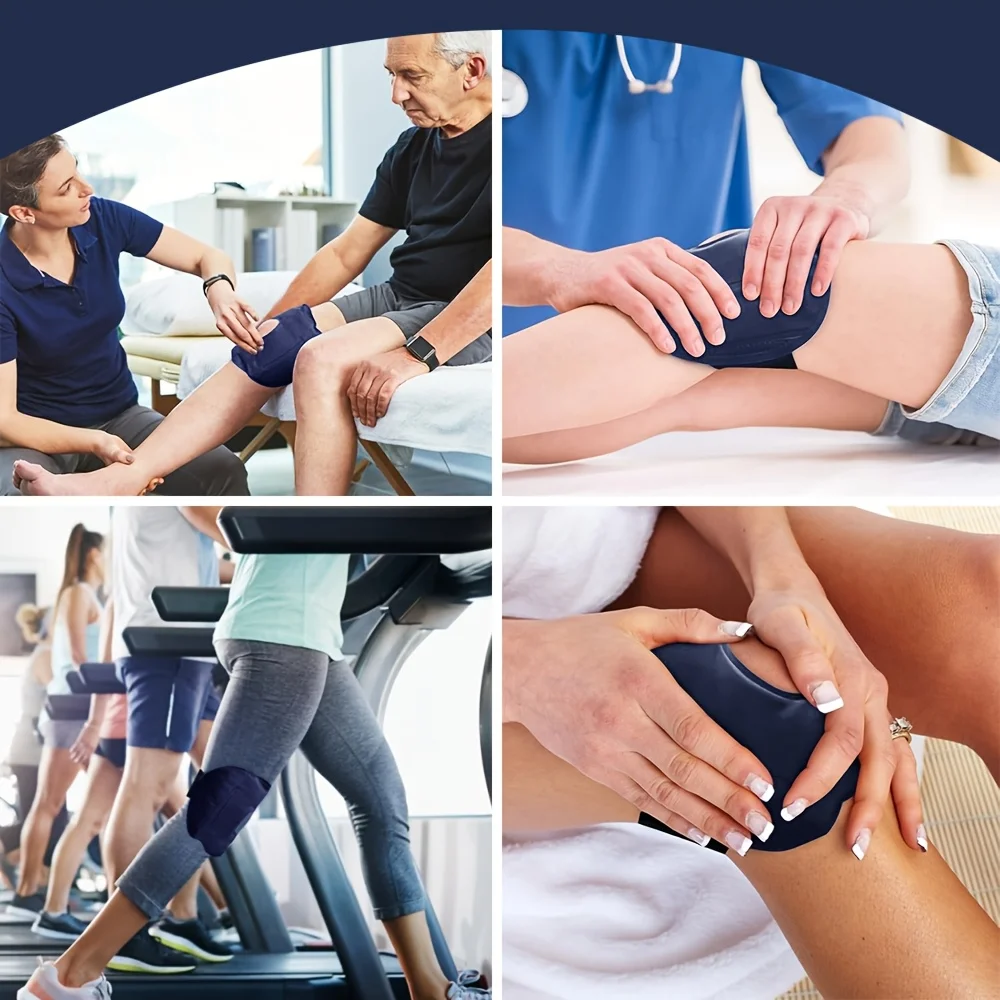 Rodillera de gel de nailon reutilizable para terapia fría/caliente, alivia el molestio y ayuda a la relajación del pie