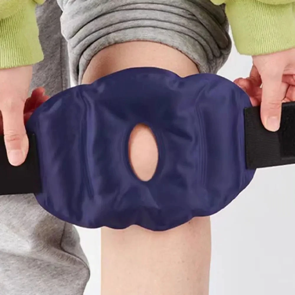 Rodillera de gel de nailon reutilizable para terapia fría/caliente, alivia el molestio y ayuda a la relajación del pie