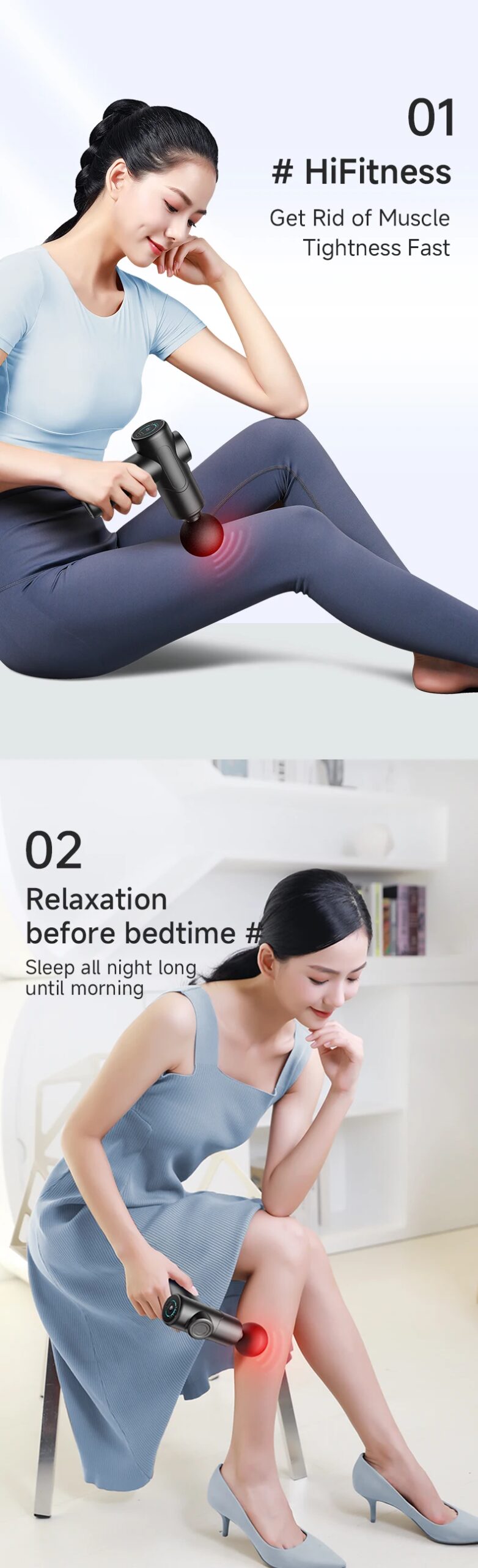 Nueva Pistola de Masaje Fascial 2026, Alivia Profundamente el Dolor Muscular, Equipo de Fitness y Relajación, Pantalla Táctil LED, 6 Cabezales de Masaje, Regalos