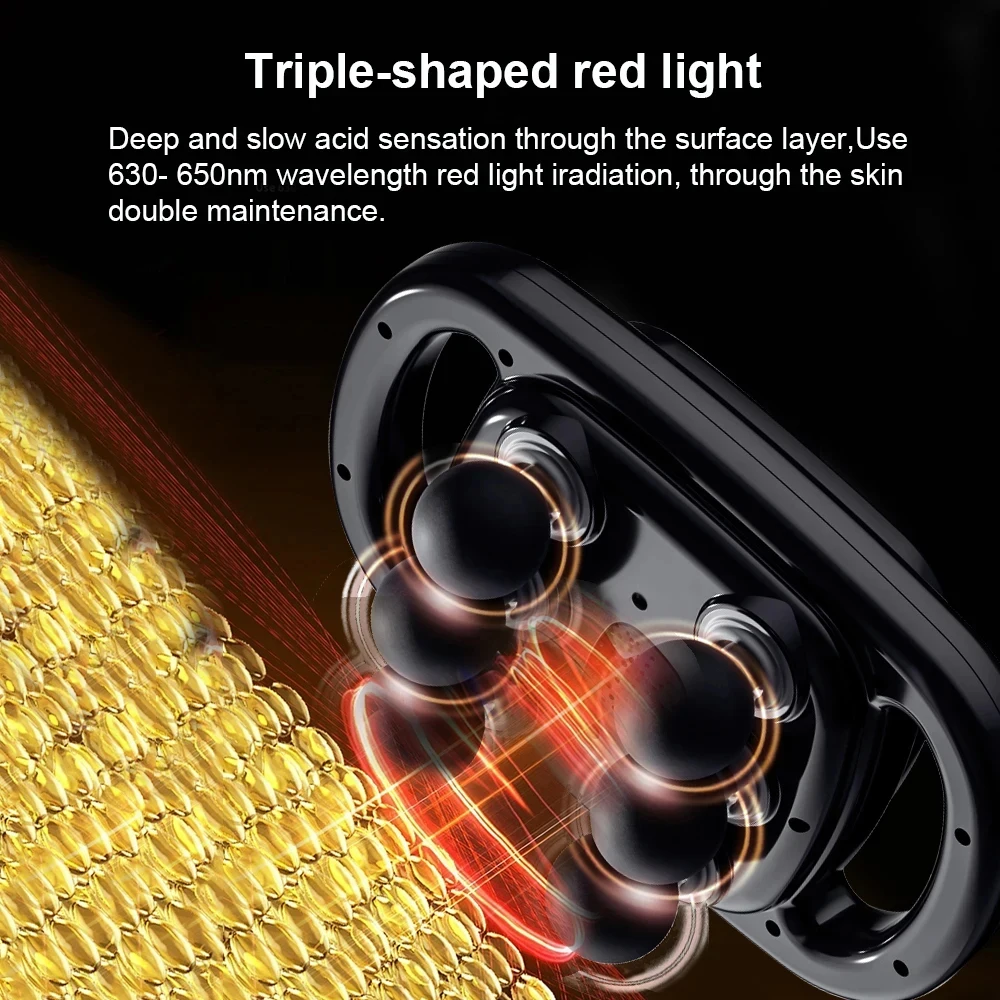 Pistola de masaje de 6 cabezales para aliviar los músculos, percusión de tejidos profundos para cuello, columna Cervical, cuerpo completo
