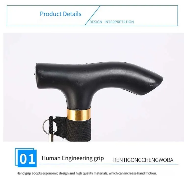 Bastón plegable portátil telescópico ajustable de aleación de aluminio, bastón de senderismo, muletas antideslizantes para caminar para personas mayores