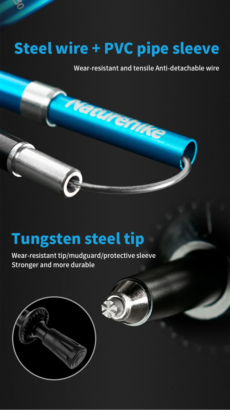 Naturehike bastones de Trekking ultraligeros plegables 1 Uds bastón para caminar portátil de aluminio bastón telescópico para senderismo bastón para acampar