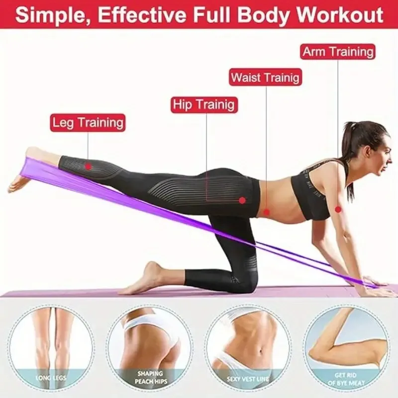 3 unids/set, cinturón de tensión de Yoga, banda elástica de resistencia física para hombres y mujeres, cinturón elástico de Yoga para entrenamiento de fuerza