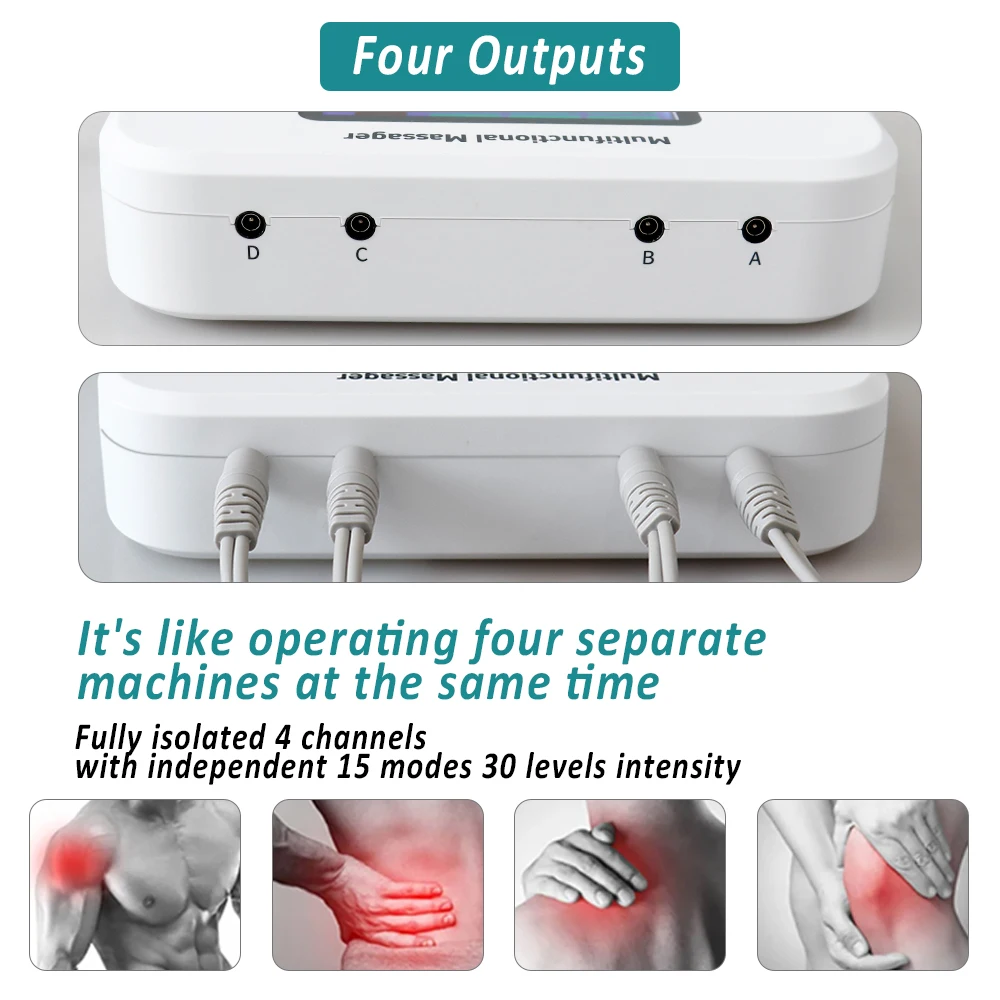 Estimulador muscular eléctrico EMS, unidad Tens, electroestimulador, masajeador de fisioterapia de pulso, dispositivo de relajación para el cuidado de la salud recargable