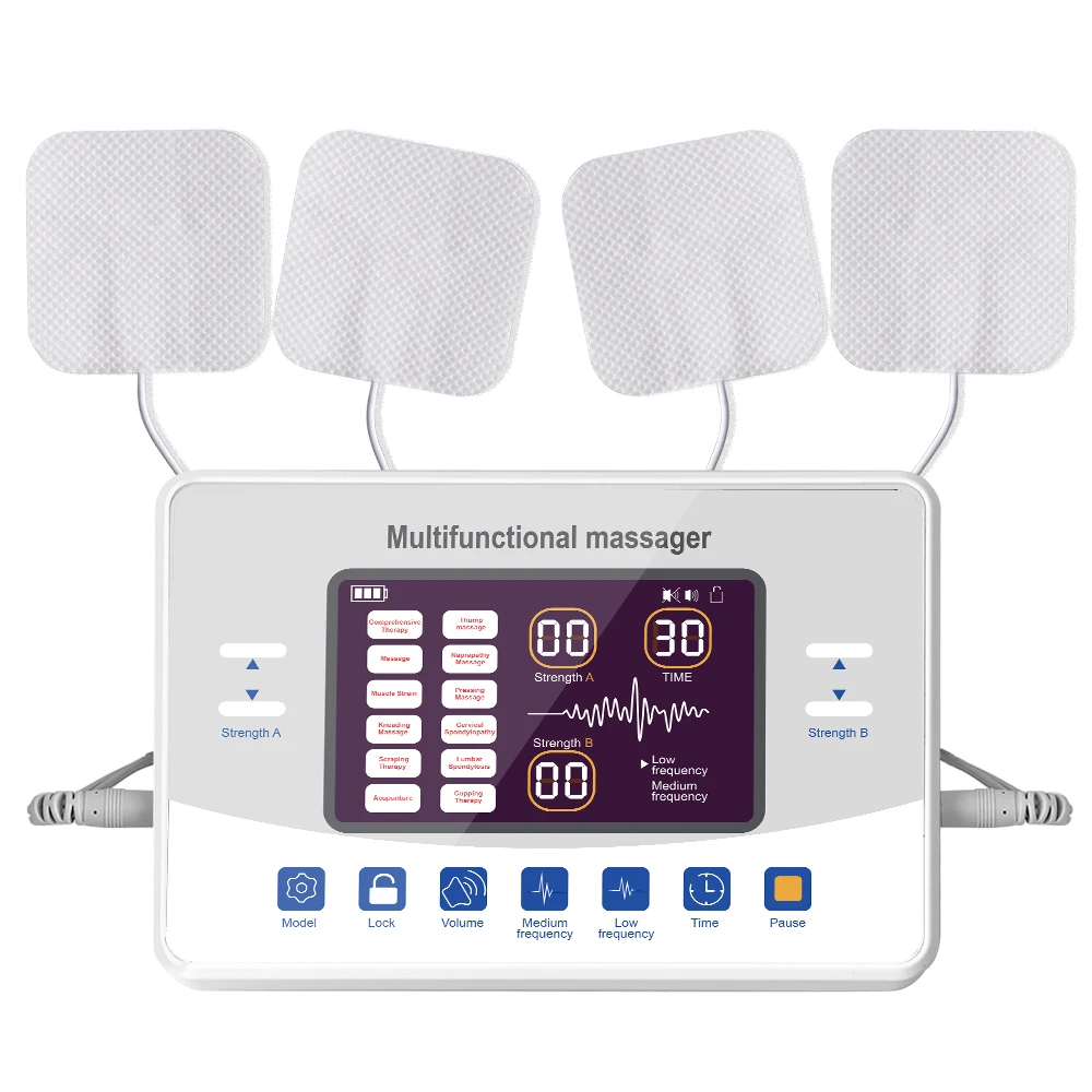 Estimulador muscular eléctrico EMS, unidad Tens, electroestimulador, masajeador de fisioterapia de pulso, dispositivo de relajación para el cuidado de la salud recargable