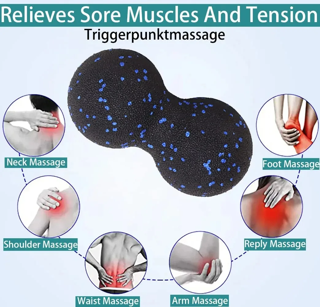 Rodillos de espuma para masaje de Yoga, bolas de Fascia, columna de Yoga EPP, rodillo de Fitness de alta densidad y bola, masajeador para piernas, espalda y cuello, alivio del dolor, 5 uds.