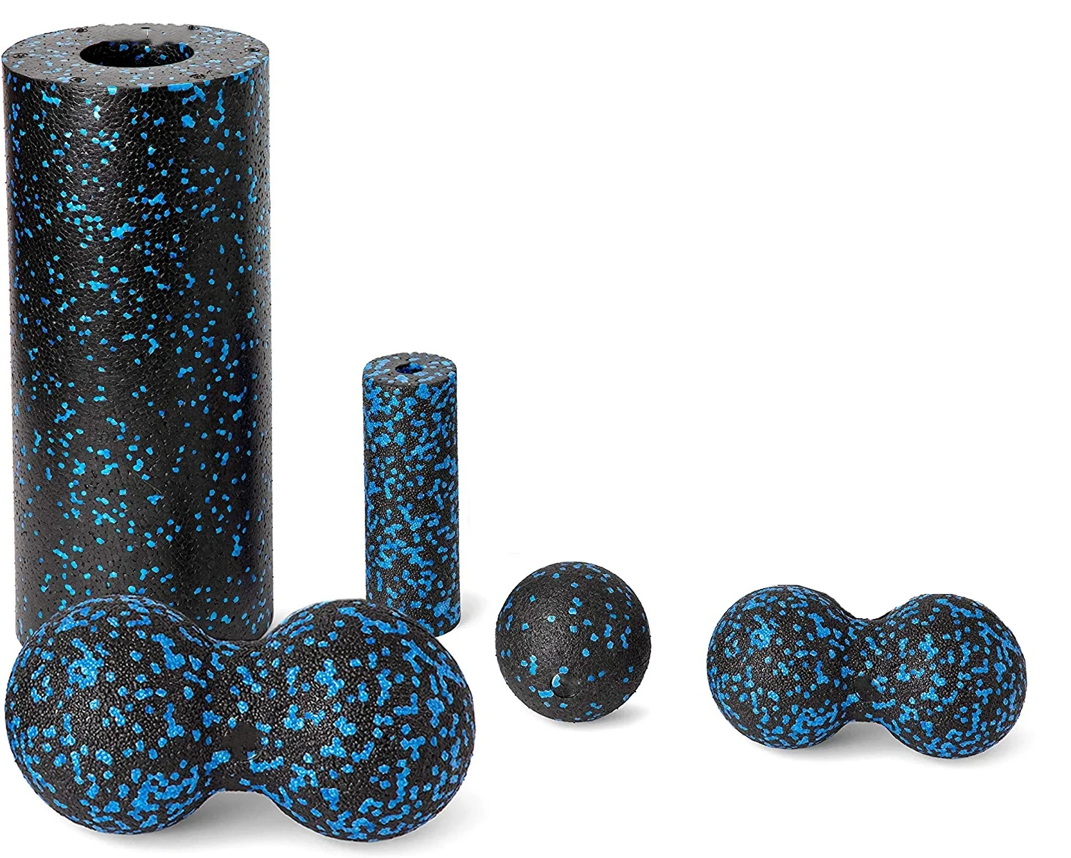 Rodillos de espuma para masaje de Yoga, bolas de Fascia, columna de Yoga EPP, rodillo de Fitness de alta densidad y bola, masajeador para piernas, espalda y cuello, alivio del dolor, 5 uds.