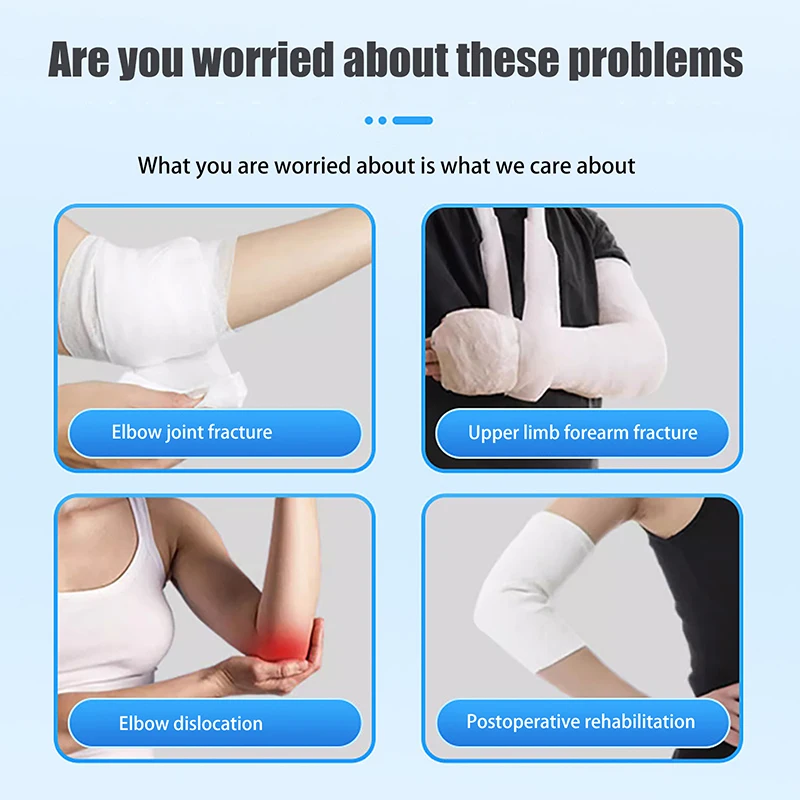 1 Uds. Soporte de fijación de articulación de codo, eslinga de brazo de hombro con bisagras para soportes de brazo, férula de soporte, órtesis